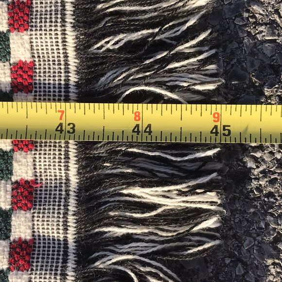 Christmas Holiday Fringed Tapestry Throw Lap Blanket Textile Wall Hanging  28x45 - Picture 7 of 10